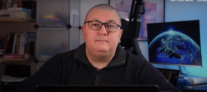 a man talking to the camara