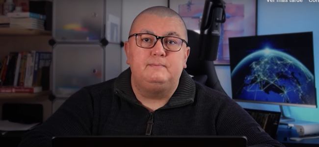 a man talking to the camara