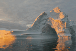 Glacier melting in Greenland