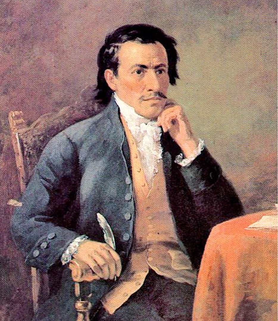 Potrrait of Ecuadoran journalist and lawyer Eugenio de Santa Cruz y Espejo.