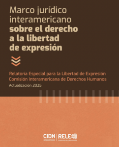 Captura de pantalla del documento "Marco jurídico interamericano sobre el derecho a la libertad de expresión"
