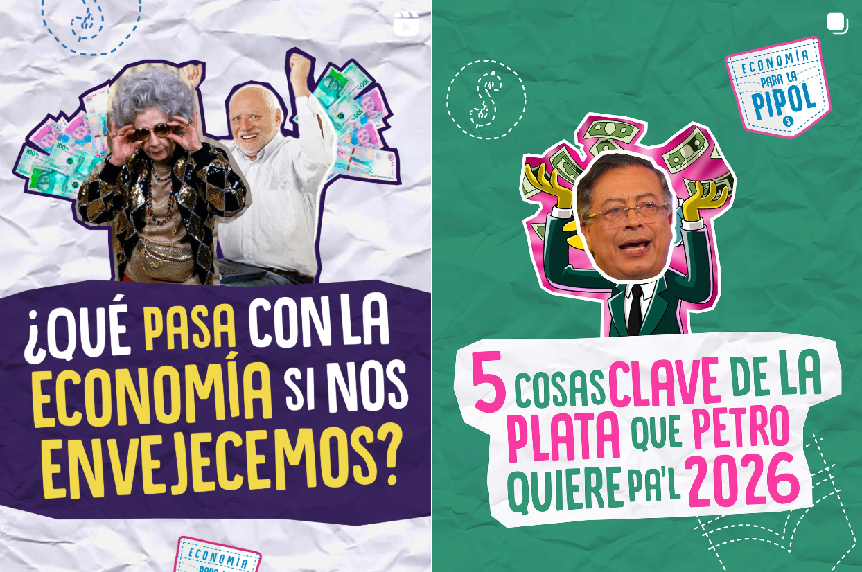 Screenshot of the Instagram profile of Colombian news outlet Economía para la Pipol.