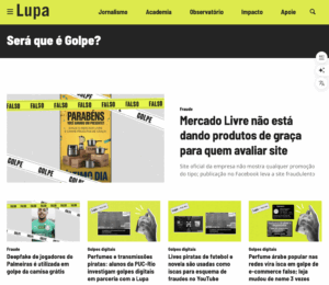 Screenshot of the website "Será que é Golpe", by Brazilian media outlet Agencia Lupa. (Photo: Screenshot)