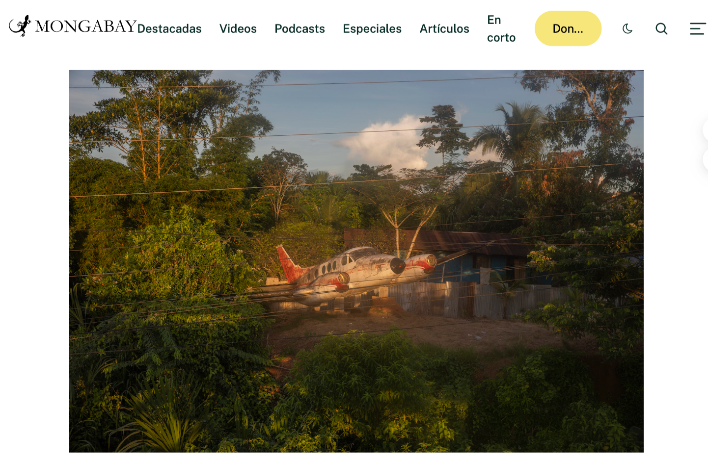 Screenshot of investigative report "Vuelos de la Muerte".