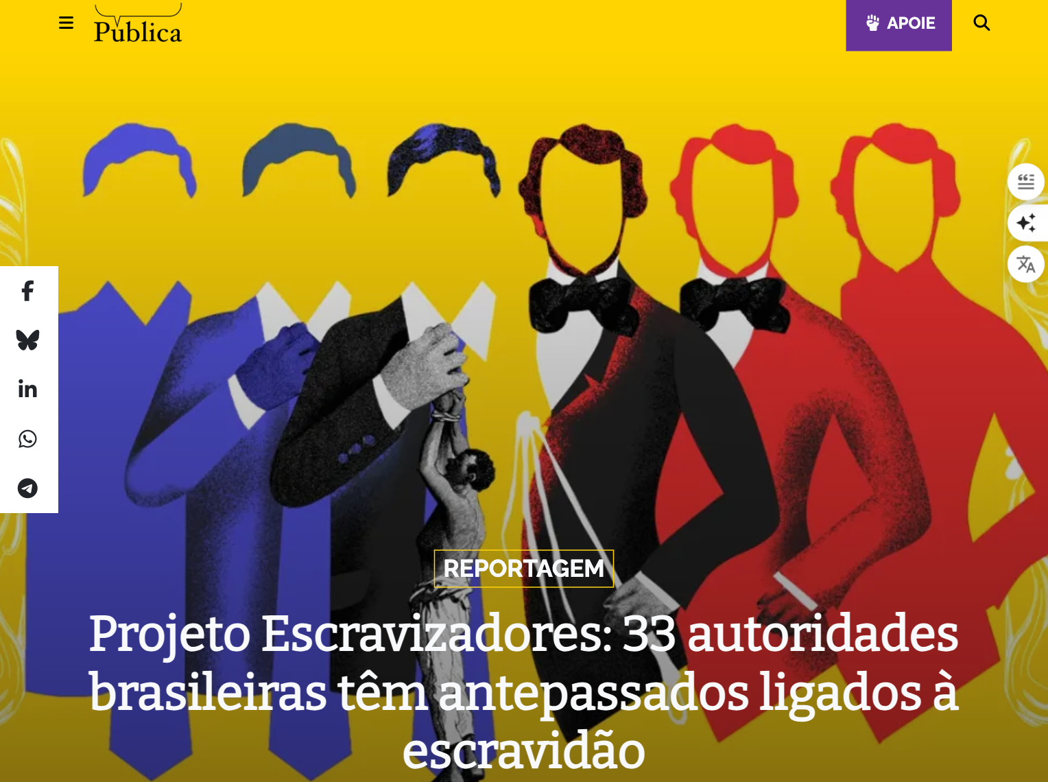 Screenshot of Agencia Publica's Projeto Escravizadores.