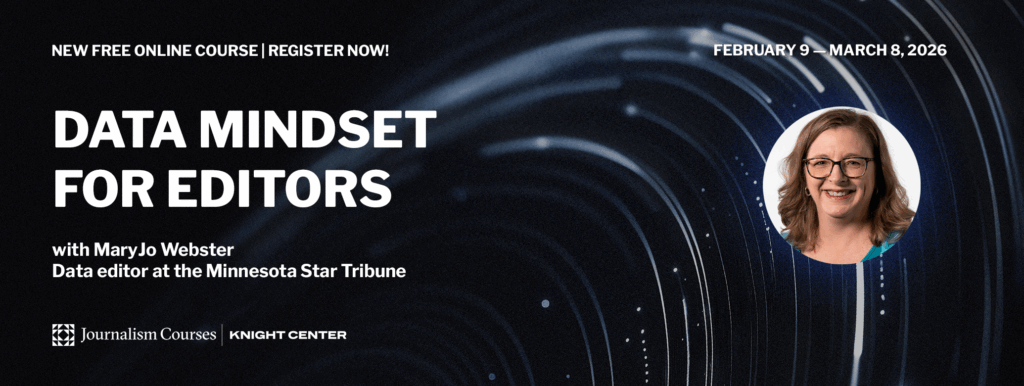 Banner says: Data Mindset for Editors