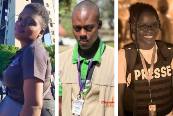 Haitian journalists Florise Desronvil (L), Jocelyn Justin (C) and Velondie Miracle (R). (Photo: Courtesies)