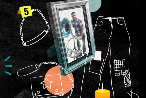 Illustration depicting pieces of clothes and other evidence items of a criminal case. (Photo: