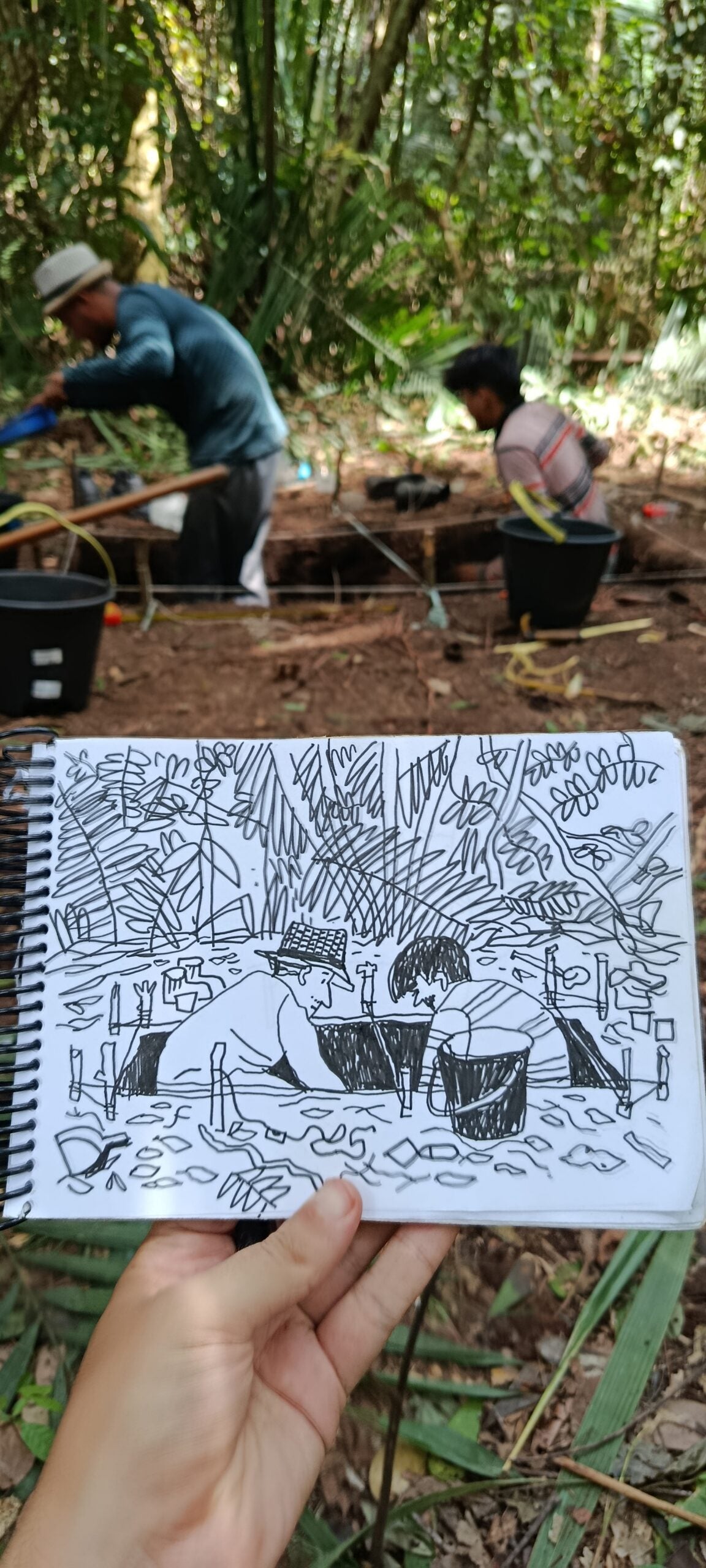 Hand holding a comic book strip