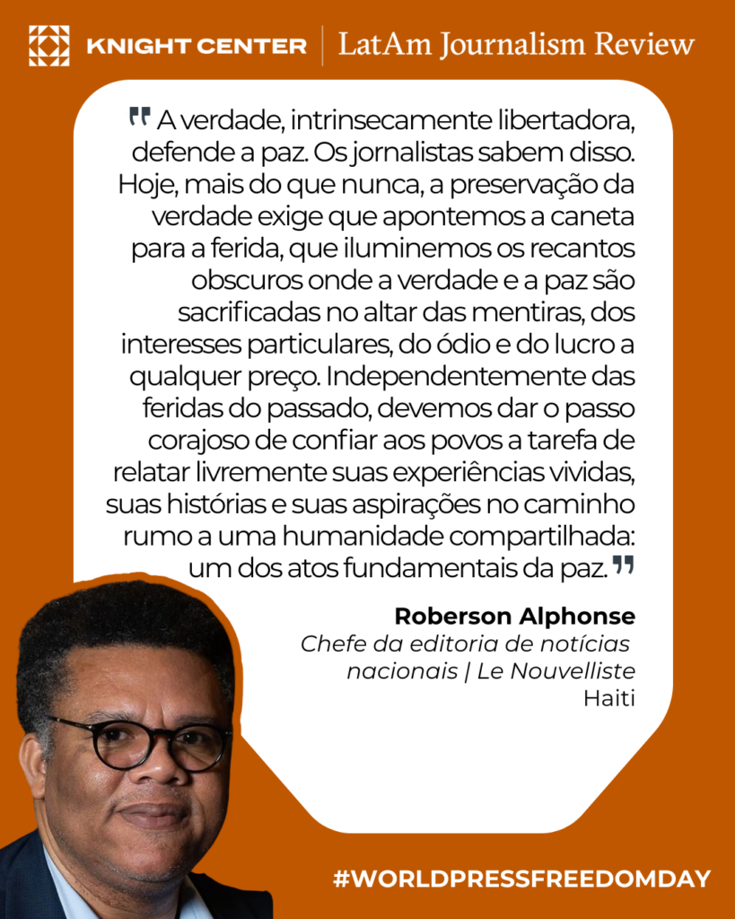 Person in glasses in front of quote